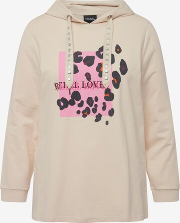 Ulla Popken Sweatshirt in Beige: voorkant