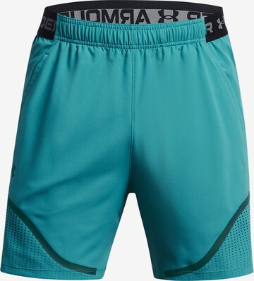 UNDER ARMOUR Workout Pants 'Vanish Woven 6 Graphic' in Blue: front