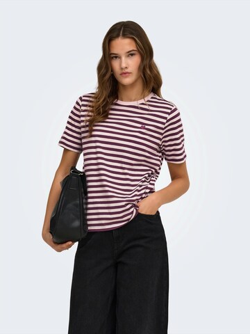 ONLY Shirt 'ONLHAPPY' in Lila: voorkant