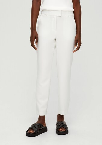 Coupe slim Pantalon s.Oliver BLACK LABEL en beige : devant