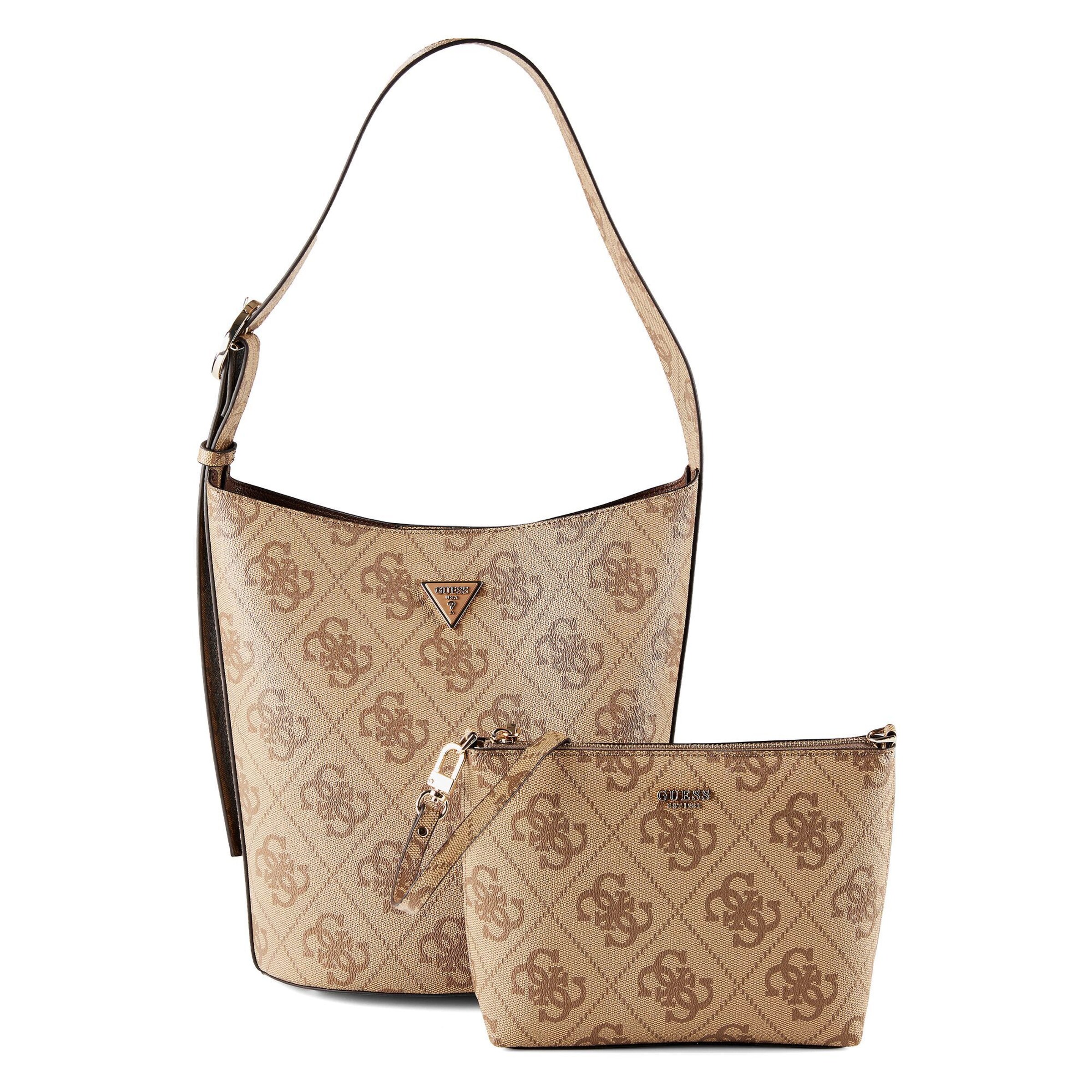 Borsa a spalla 'Meridian II' GUESS di colore marrone, Visualizzazione prodotti