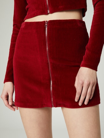 VIERVIER Rok 'Hira' in Rood