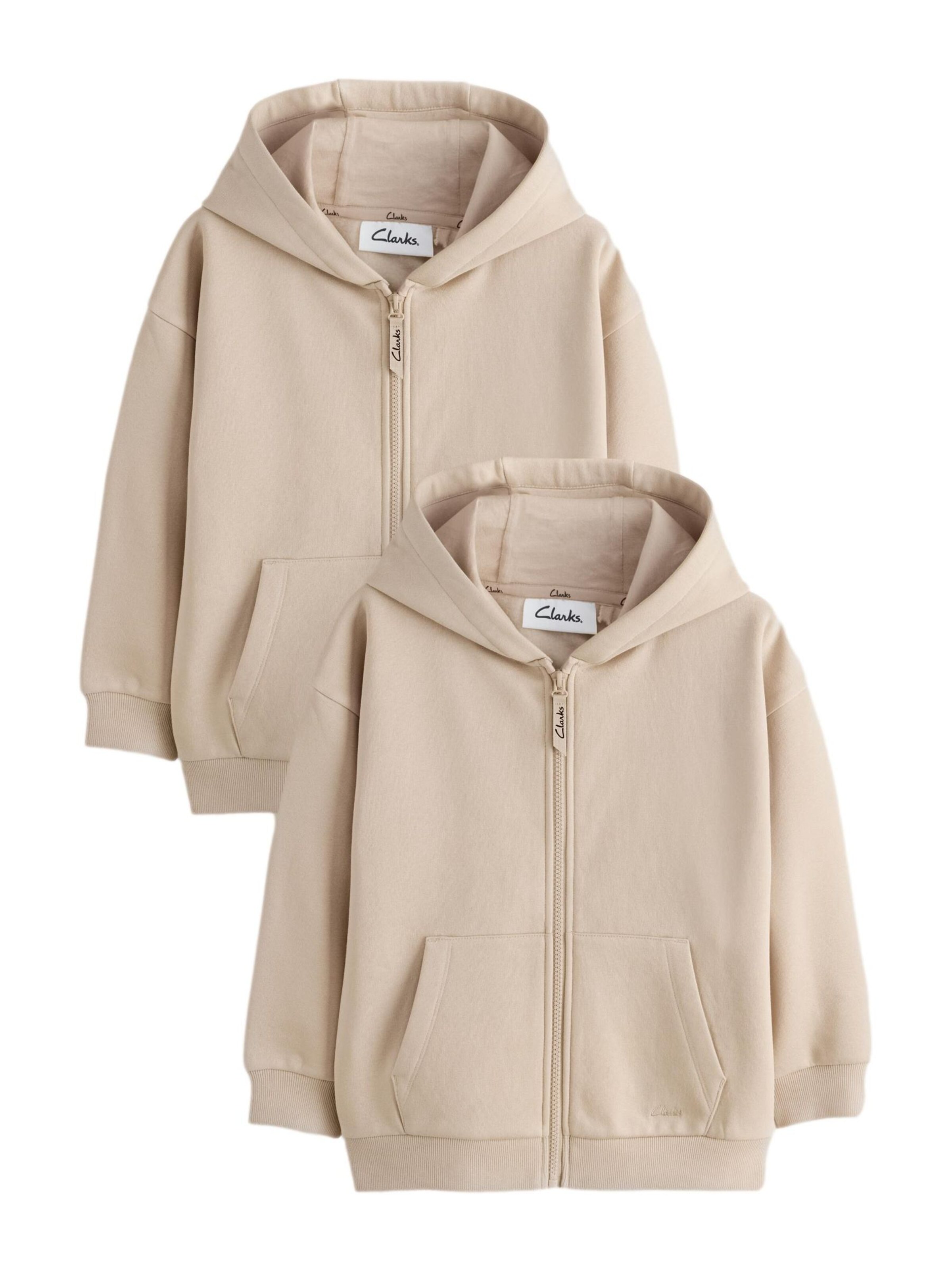 CLARKS Ζακέτα φούτερ σε γκρι: μπροστά