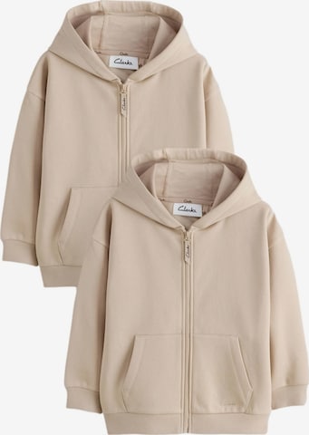 CLARKS Zip-Up Hoodie in Grey: front