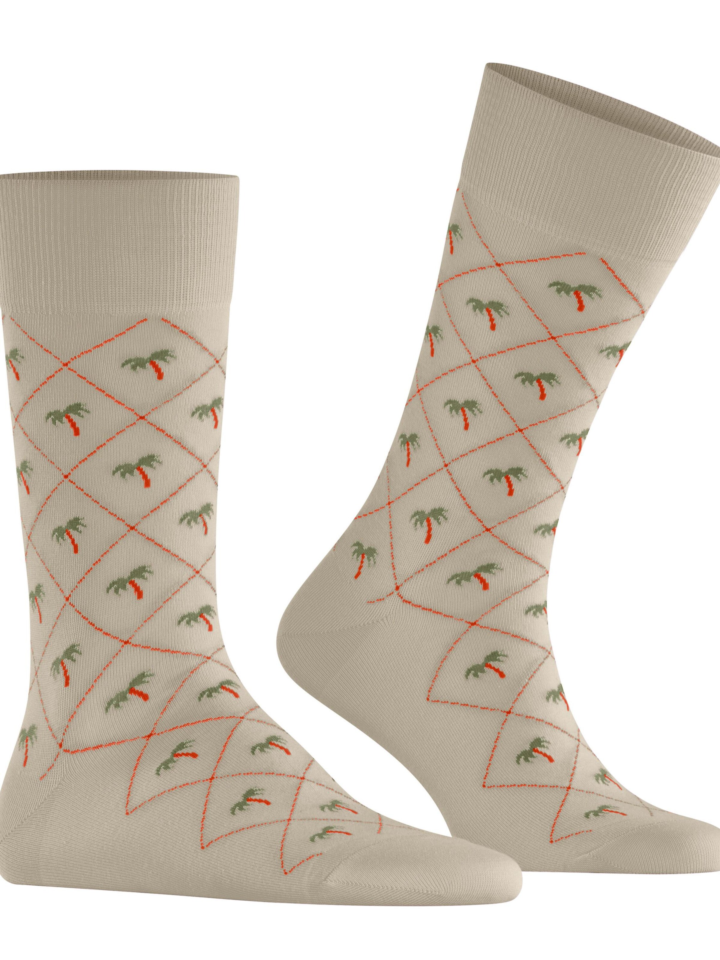 BURLINGTON Socks 'Palm Tree' in Grey