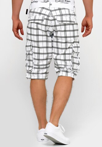 INDICODE JEANS Regular Cargo Shorts 'Blixt' in Weiß