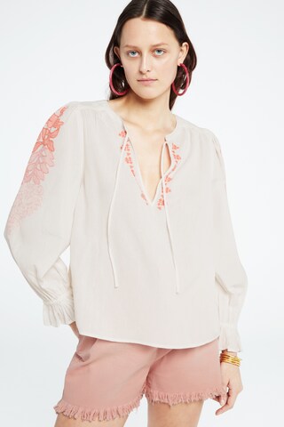 Fabienne Chapot Blouse 'Praia' in Wit: voorkant