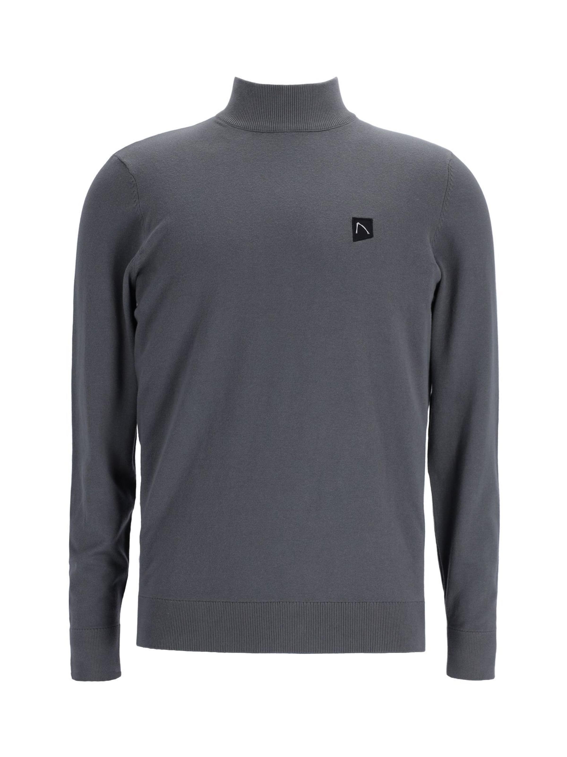 CHASIN' Pullover 'Ard Mock' in Grau: Vorderseite