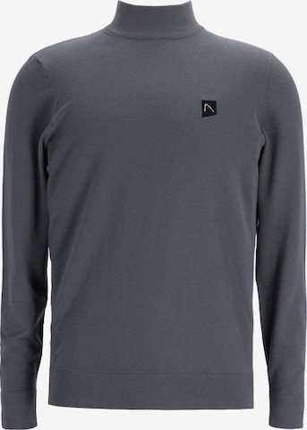 Pull-over 'Ard mock' CHASIN' en gris : devant