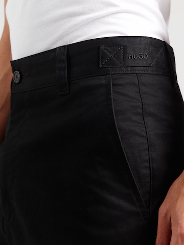 HUGO - regular Pantalón chino 'Genar' en negro