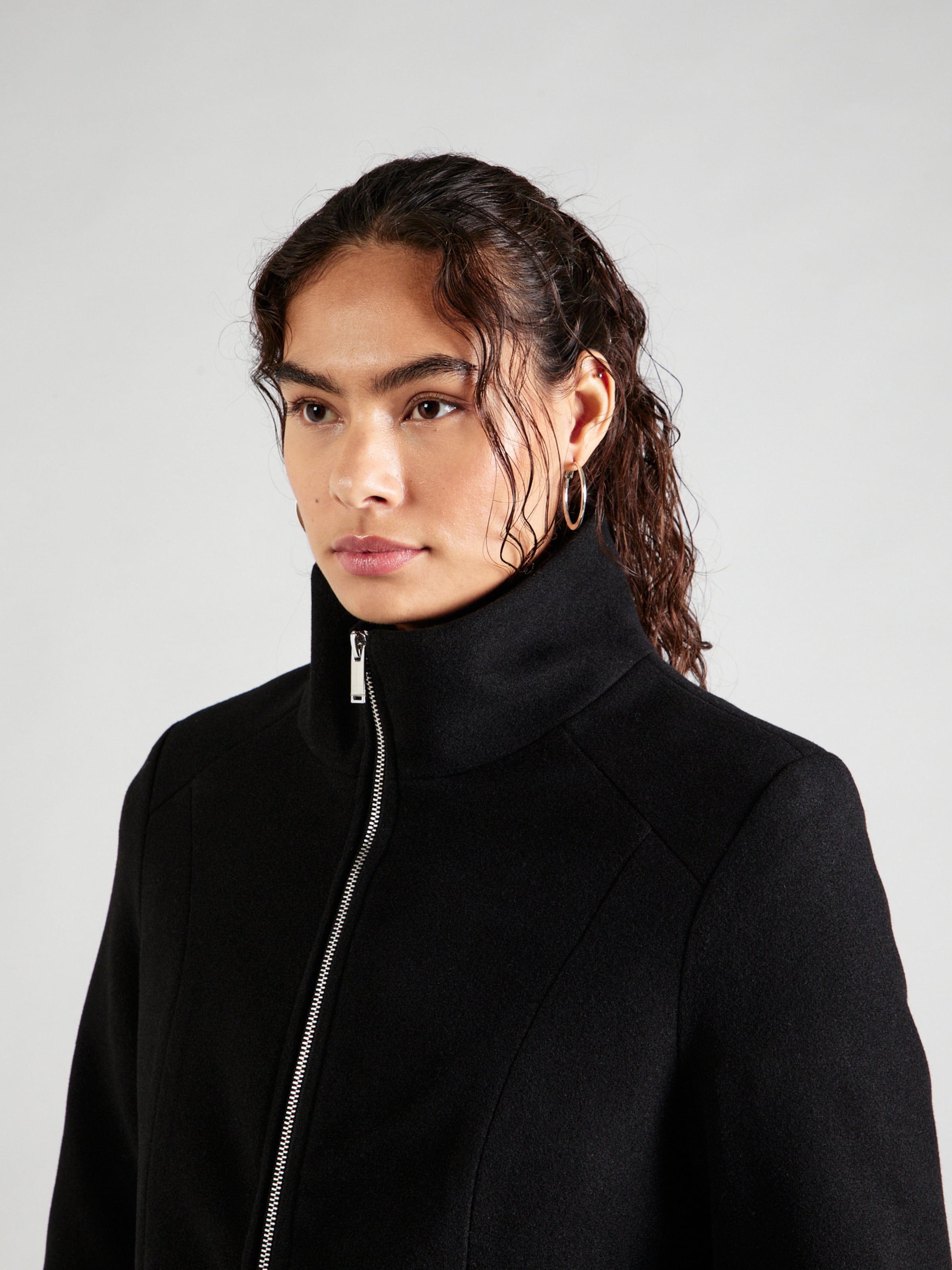 Manteau mi saison VMPopzipper VERO MODA en Noir ABOUT YOU