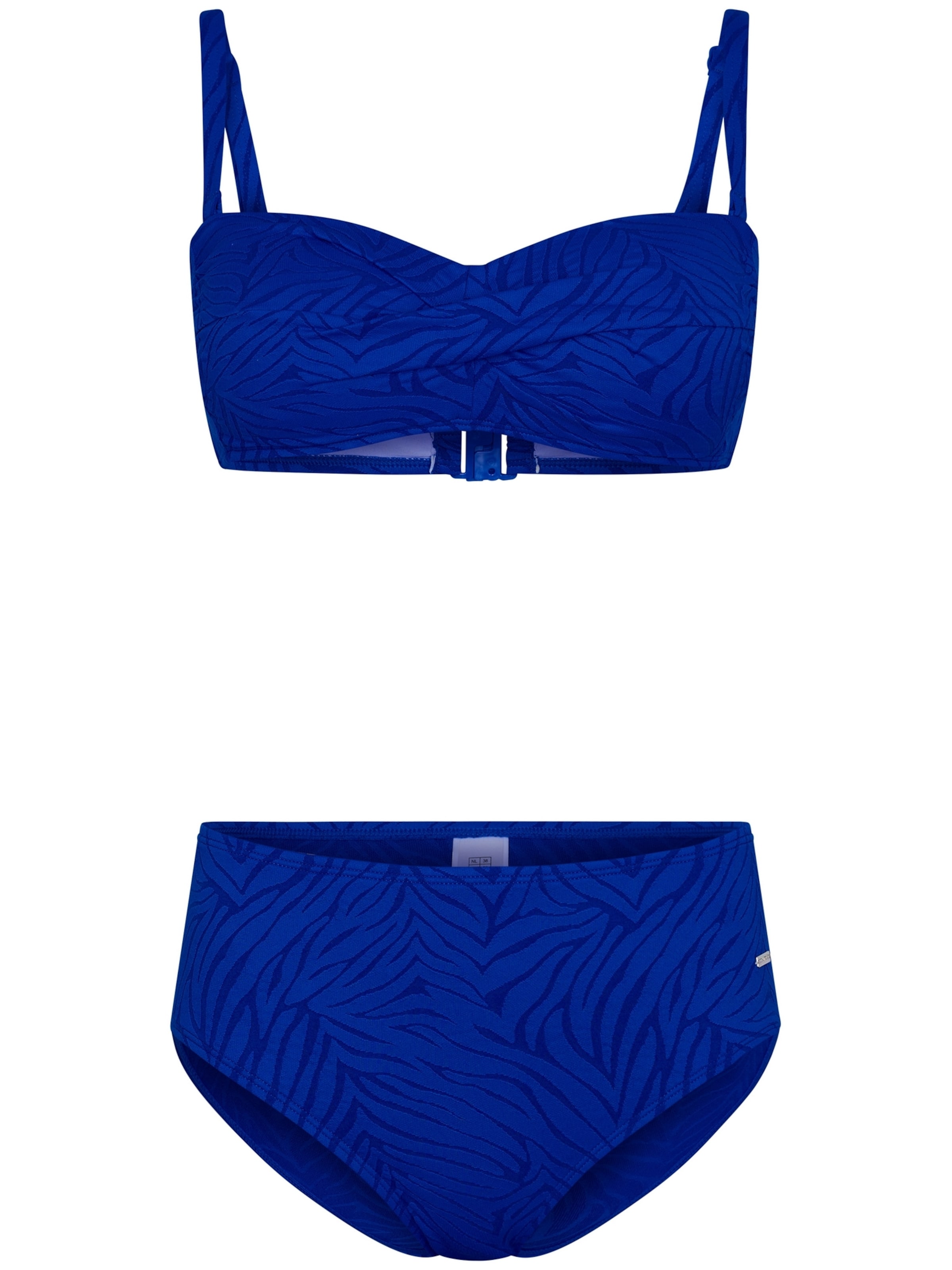 Pastunette Bandeau Bikini in Blauw: voorkant