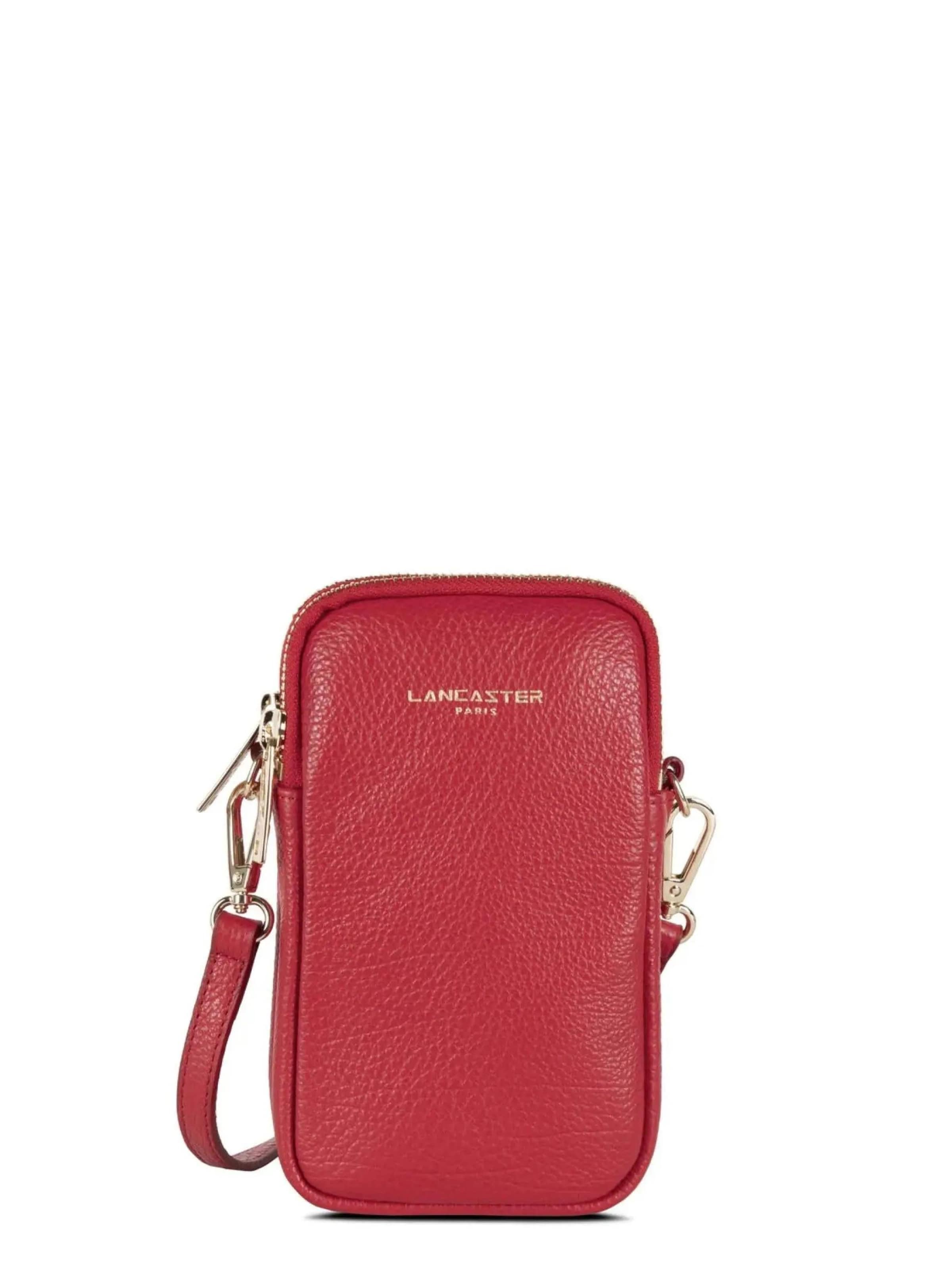 LANCASTER Paris Crossbody Bag 'Sacoche pour téléphone Lancaster Dune 129-28 Rouge' in Red: front