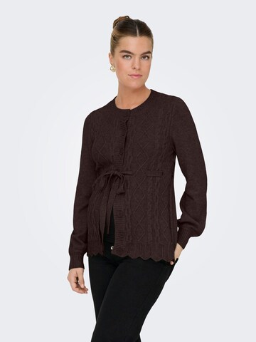 Only Maternity Knit cardigan 'OLMKALLU' in Brown