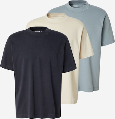 Abercrombie & Fitch Majica veličine S u mornarsko plava / golublje plava / bež siva, Pregled proizvoda