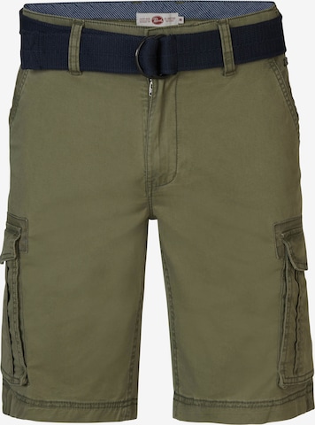 Petrol Industries Regular Cargo trousers in Green: front