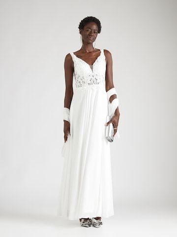 mascara Evening Dress in Beige