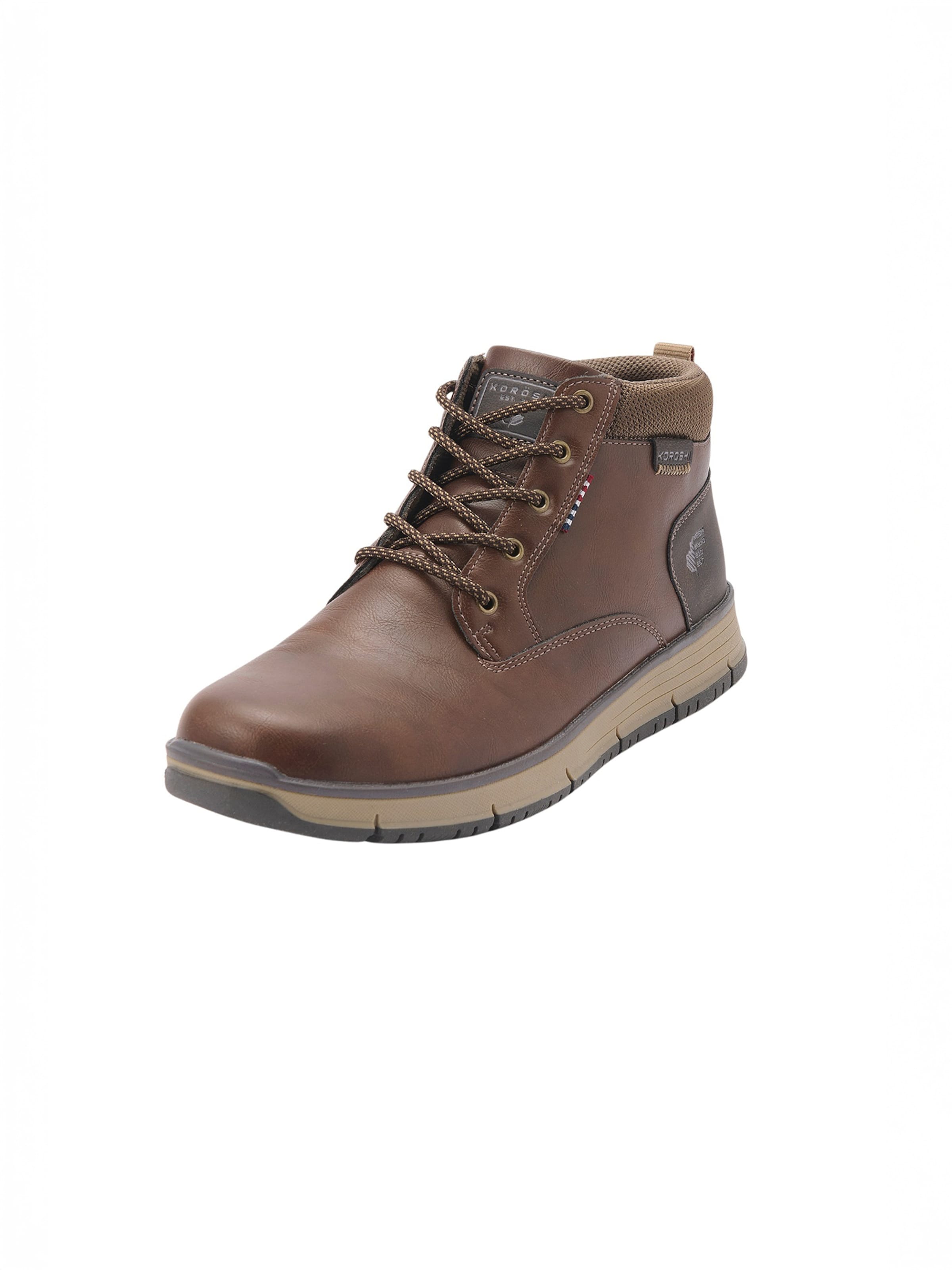 KOROSHI Snørestøvler i brun: forside
