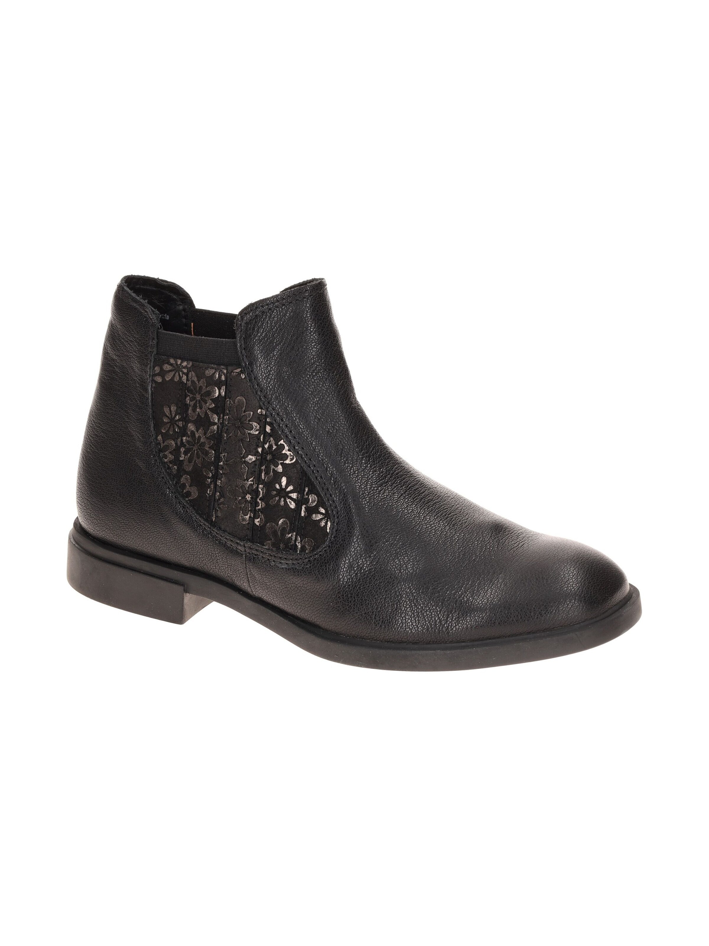 THINK! Boots 'Think Nina Chelsea Stiefelette schwarz Blumen 1419' in 39 in Black, Item view