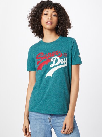 Superdry T-Shirt 'Interest' in Grün: predná strana