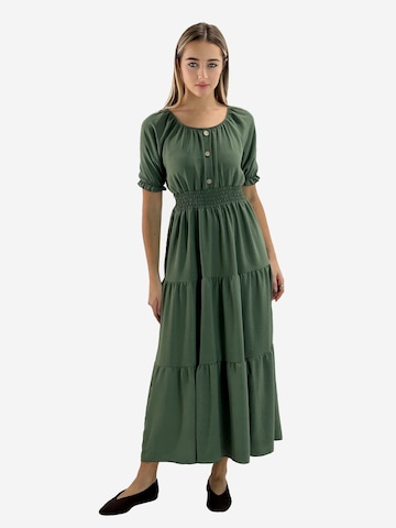 Robe Elara en vert : devant