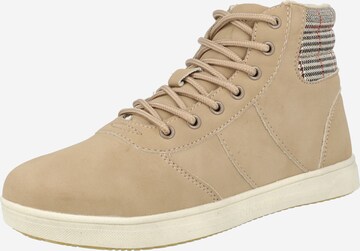 Sneaker alta di Dockers by Gerli in beige: frontale