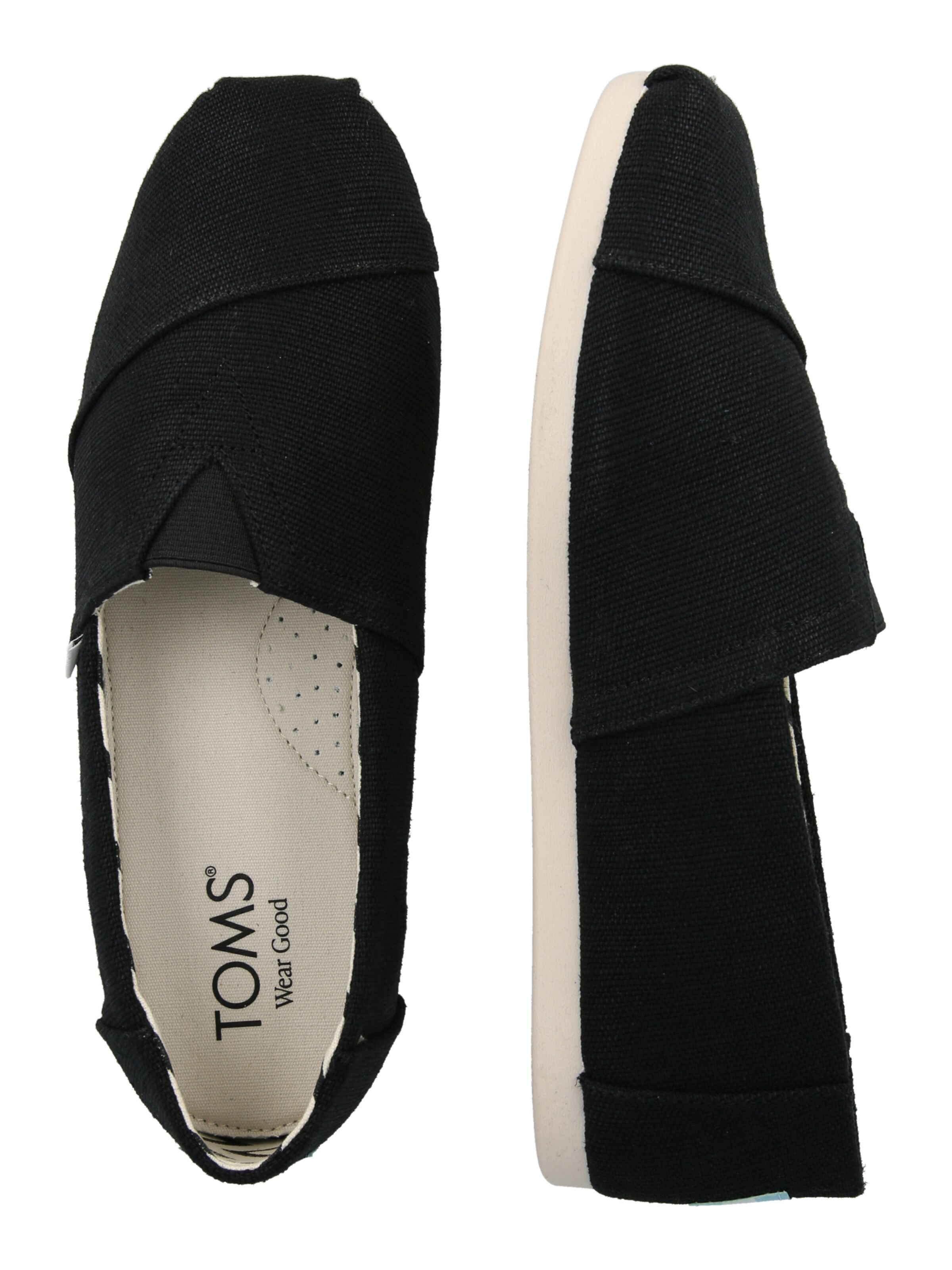 melns TOMS Iešļūcenes 'ALPARGATA CLASSIC'