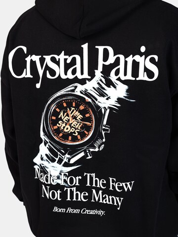 Crystal Paris Sweatshirt 'Time'‌‌‌ in Schwarz