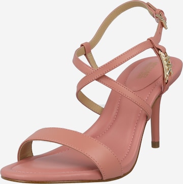 MICHAEL Michael Kors - Sandálias com tiras 'VERONICA' em rosa: frente