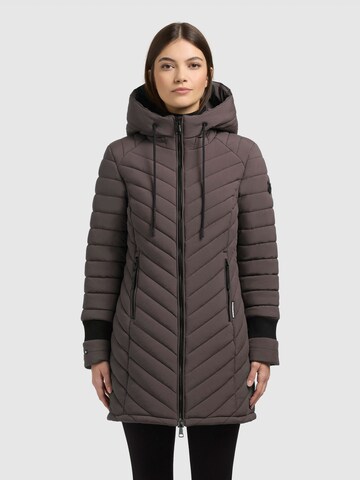 khujo Winter Coat 'Nita4' in Grey: front