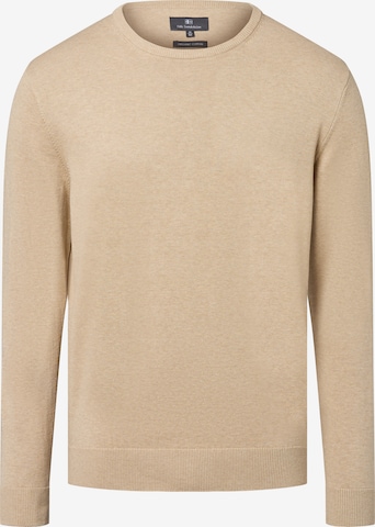 Pull-over Nils Sundström en beige : devant