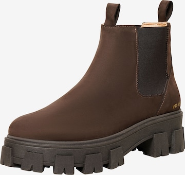 N91 Chelsea boots 'Style Choice II' in Bruin: voorkant