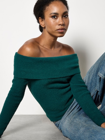 Apricot Pullover 'Bardot' in Grün