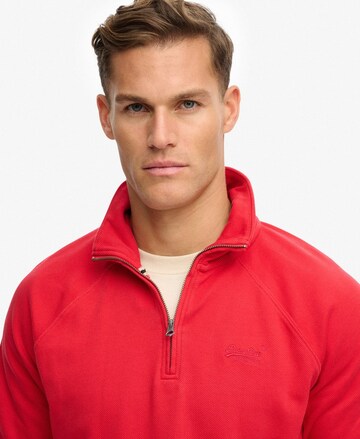 Superdry Trui 'Essential Logo Henley' in Rood