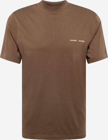 Samsøe Samsøe T-shirt 'Norsbro' i brun: framsida