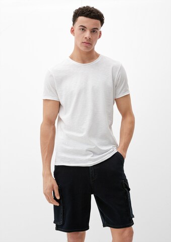 QS Loosefit Shorts in Blau: Vorderseite