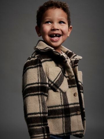 NAME IT Regular fit Button Up Shirt in Beige