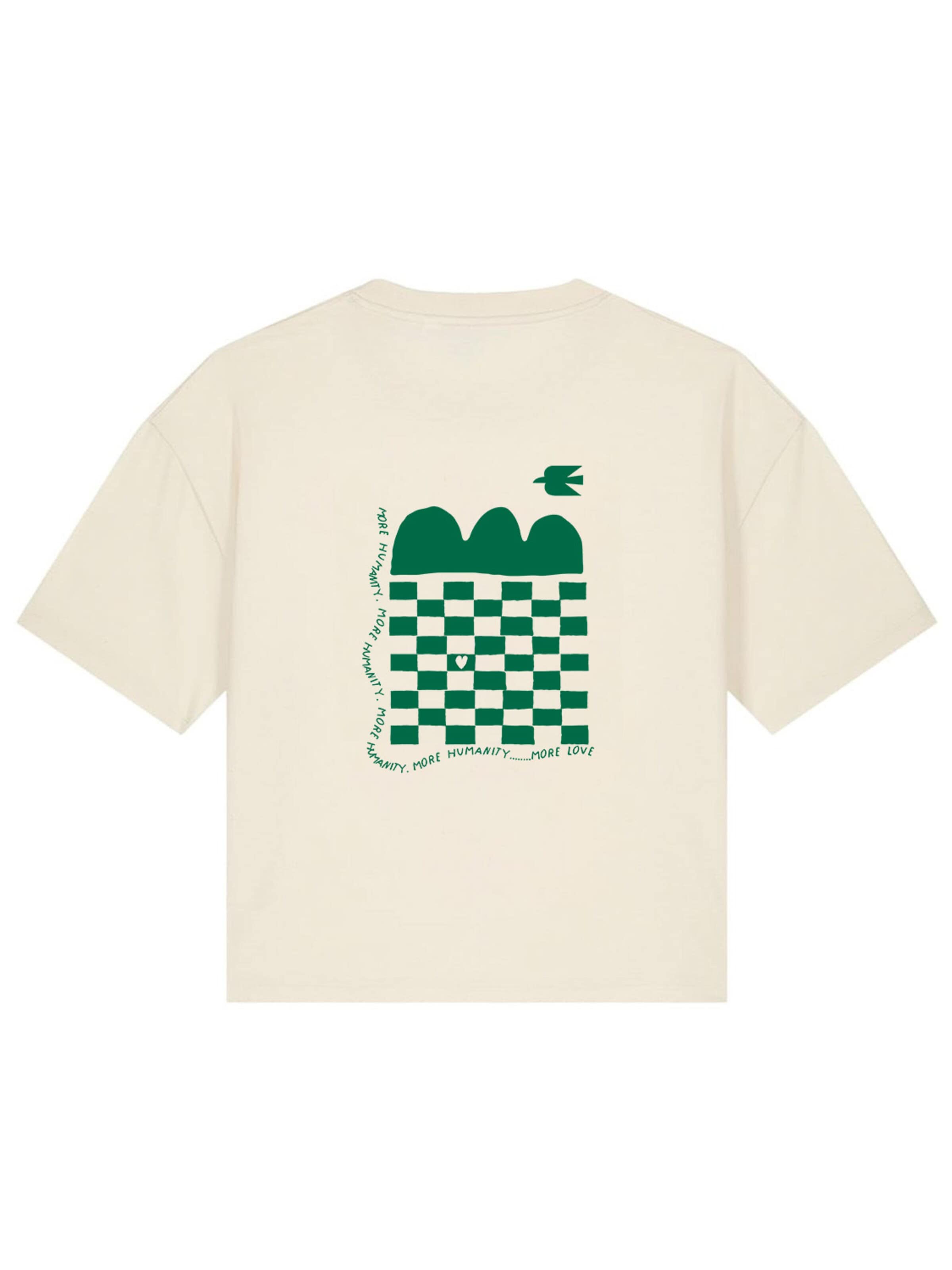Kultgut Shirt 'More Humanity' in White: front
