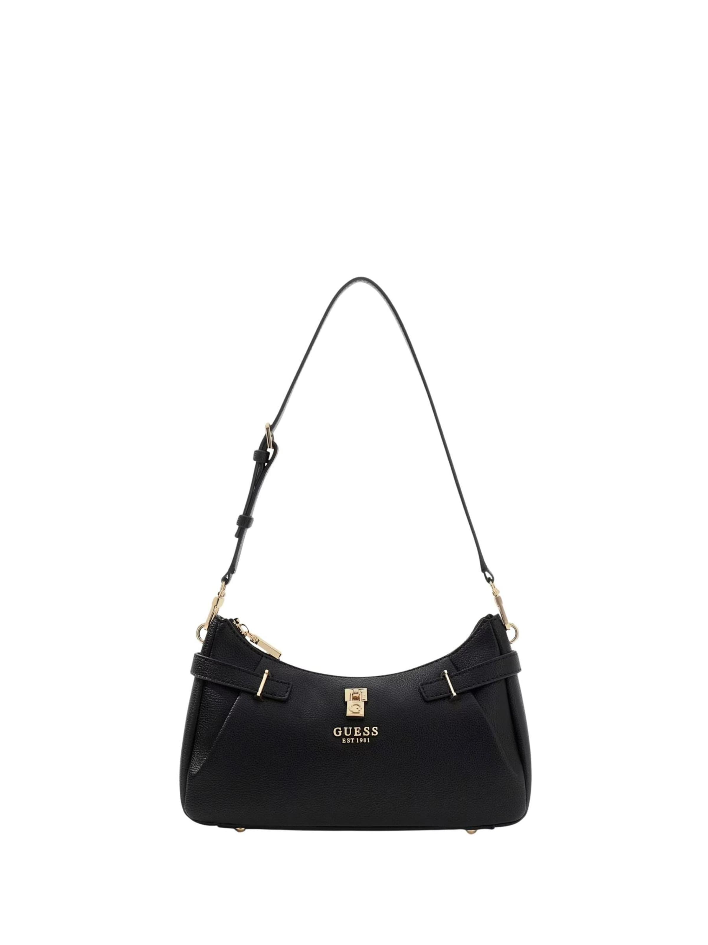 GUESS Schoudertas 'Guess Sac Bandoulière Noelle Girlfriend Sa Black' in Zwart: voorkant