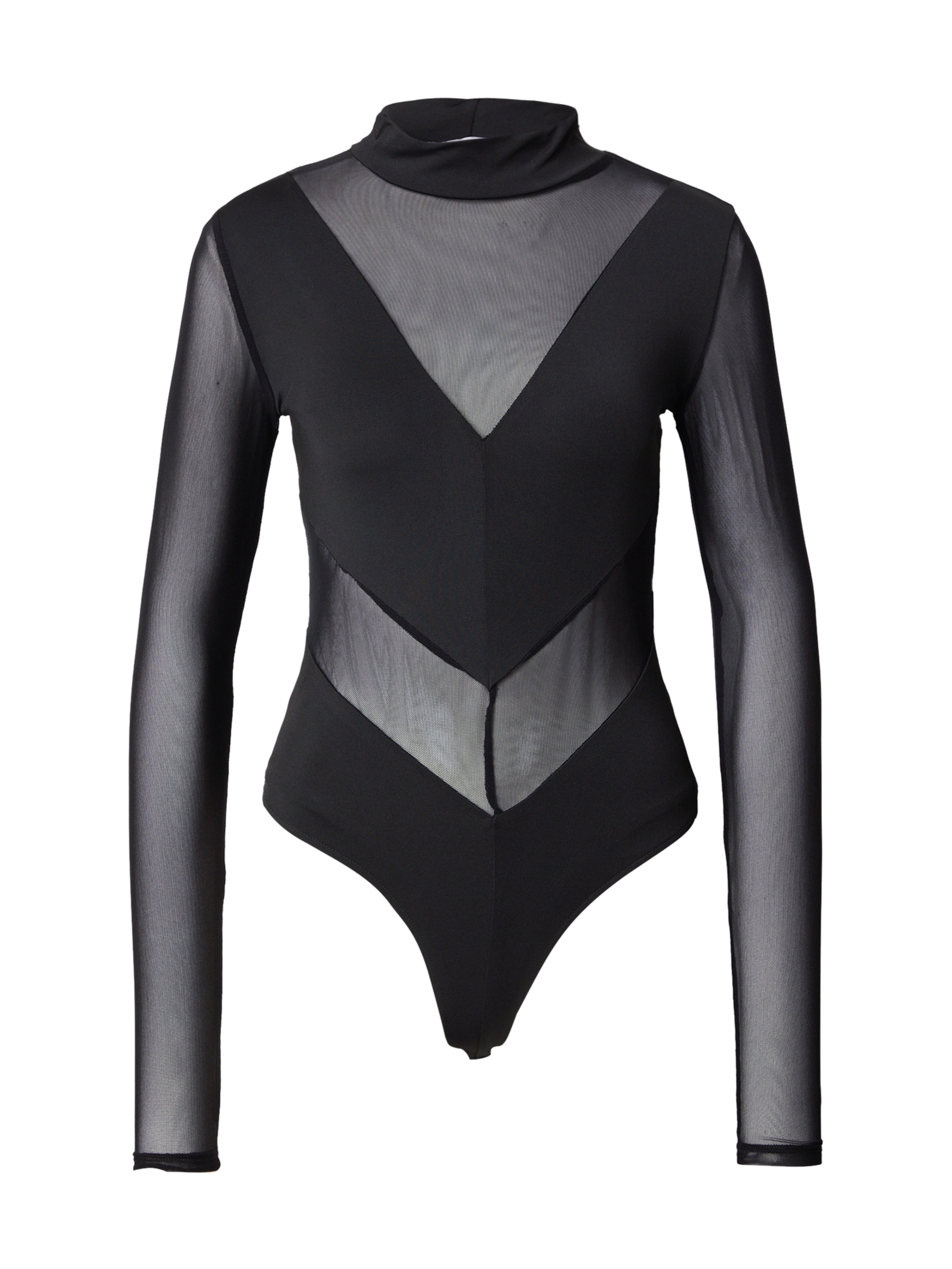 ABOUT YOU Shirt body 'Dilara' in Zwart: voorkant