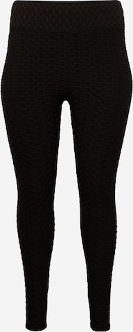 Urban Classics Skinny Leggings in Black: front