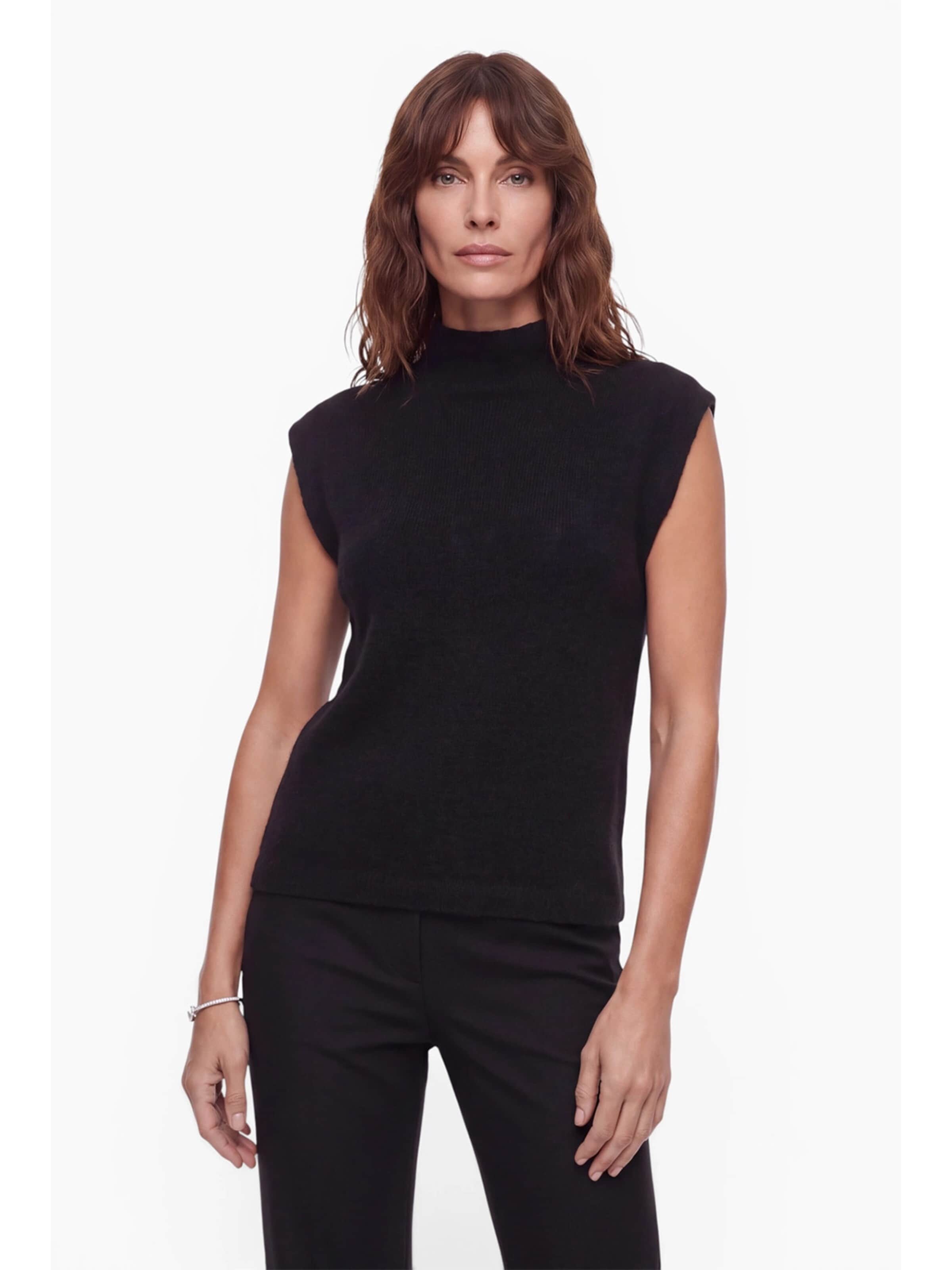 Anse Victorin Knitted top 'Lara' in Black