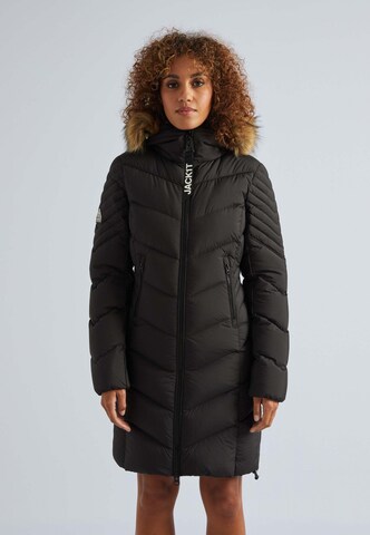 JACK1T Winter Coat in Black: front