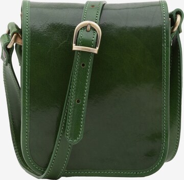 Borsa a tracolla 'Borsa a tracolla uomo vera pelle con calamita - Made in Italy' di I Fratelli in verde: frontale