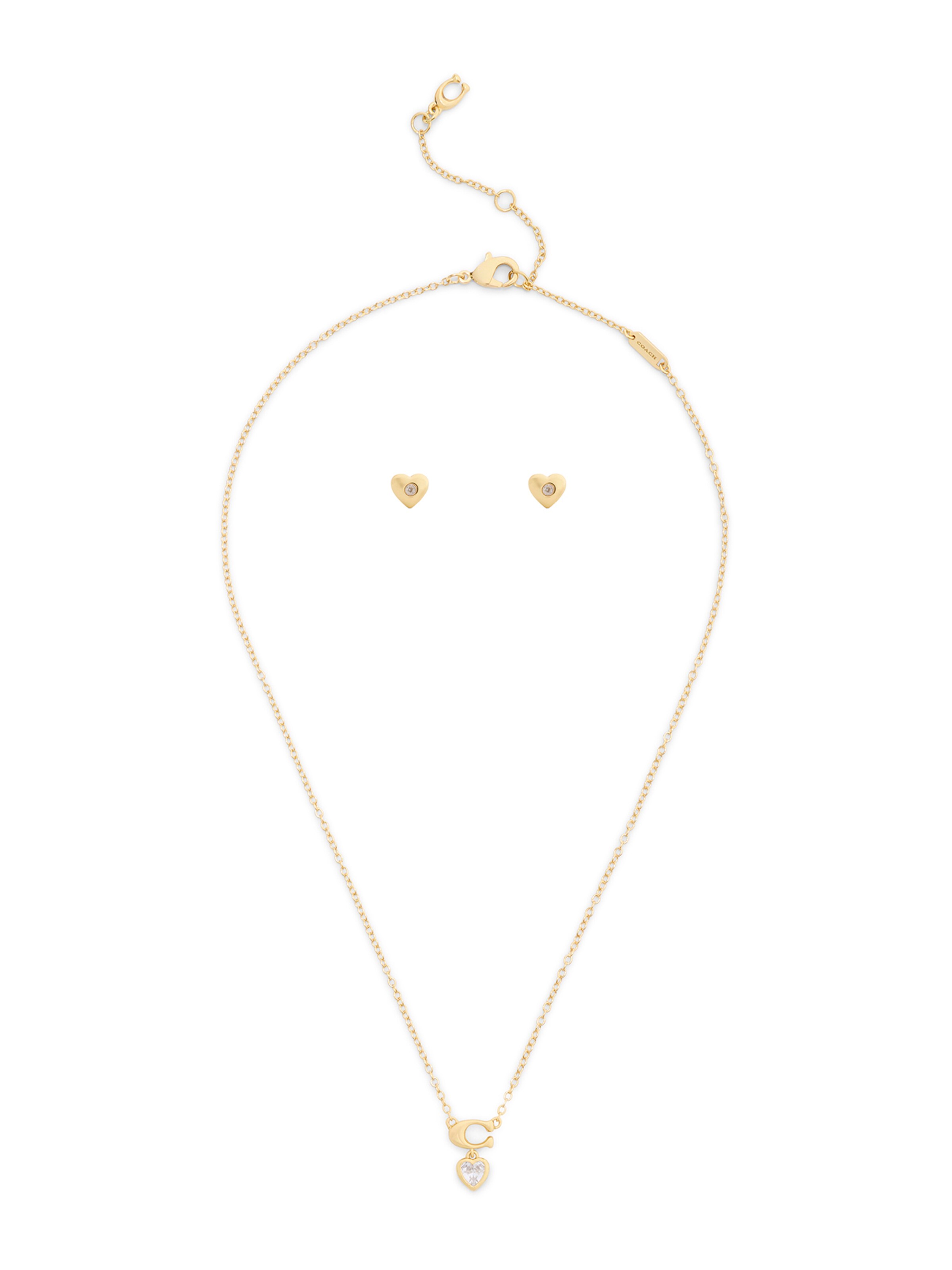 COACH Parure de bijoux en or / transparent, Vue avec produit