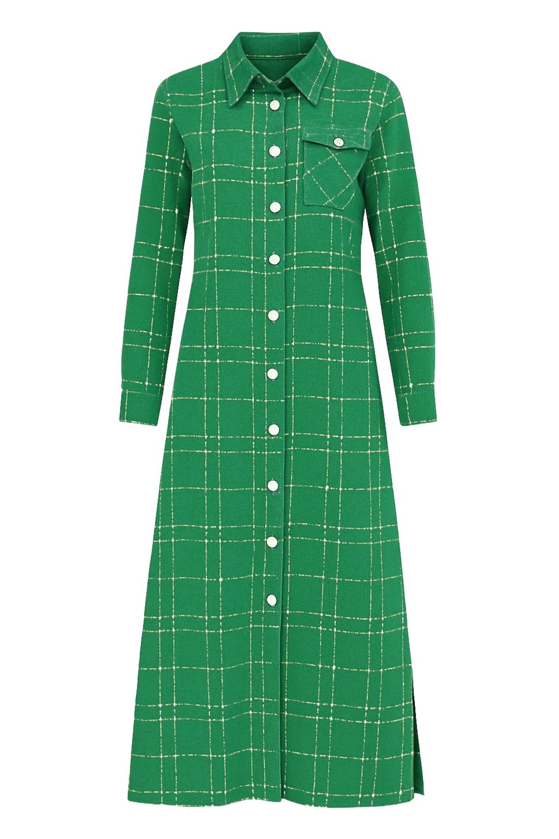 MODAMIHRAM Mantel in grün / weiß, Produktansicht