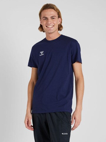 Hummel - Camisa funcionais 'GO 2.0' em azul: frente