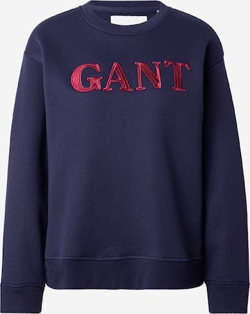 Bluză de molton de la GANT pe albastru: față