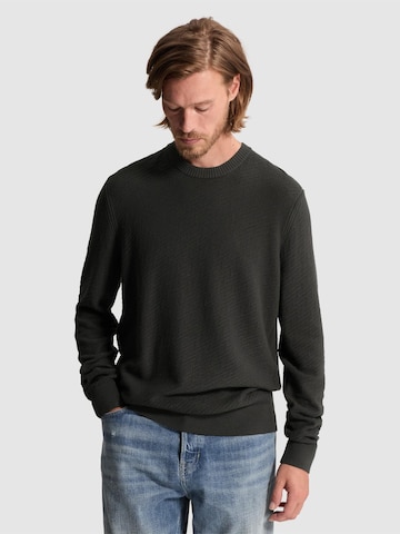CAST IRON - Jersey 'Pullover with allover texture and ribbed trims' en gris: frente