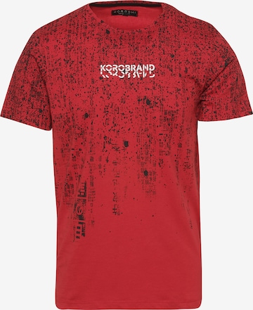 T-Shirt KOROSHI en rouge : devant